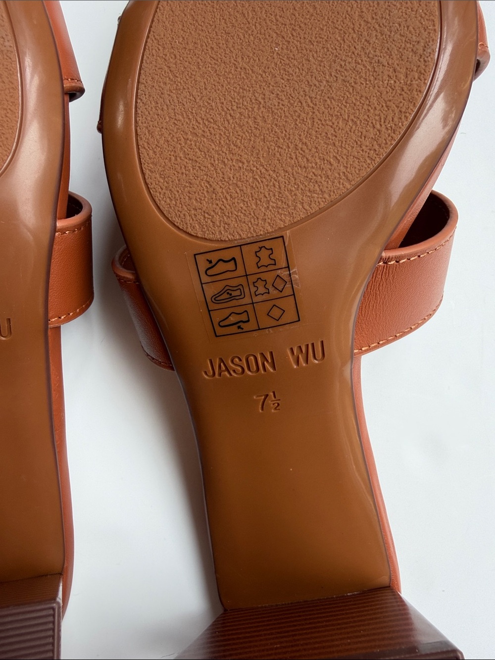 Jason Wu Tan Brown Leather Slide Mules - Picture 11 of 15